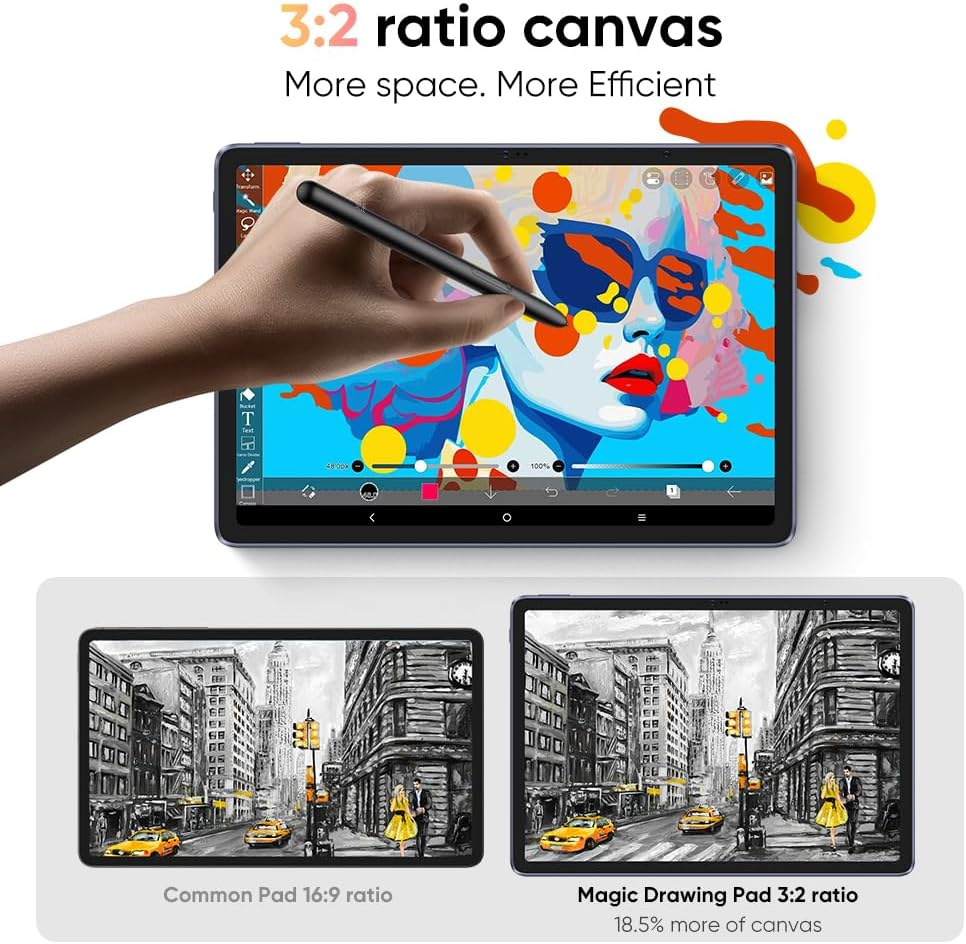 Xppen Magic Drawing Pad 12.2 Inch Standalone Drawing Tablet No Computer Needed with 16384 Pressure Levels X3 Pro Battery-Free Stylus Paper-Like Screen 8GB + 256GB Portable for Digital Drawing Artists image number 1