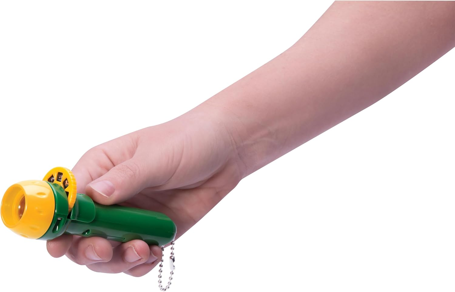 Isgift Torch Projector, Dinosaurs, Green, 3X3X12.5Cm - Projects 24 Dinosaur Images, Includes 3 Discs and Keychain, Portable Night Light and Storytelling Toy, Ages 3 and Up image number 6