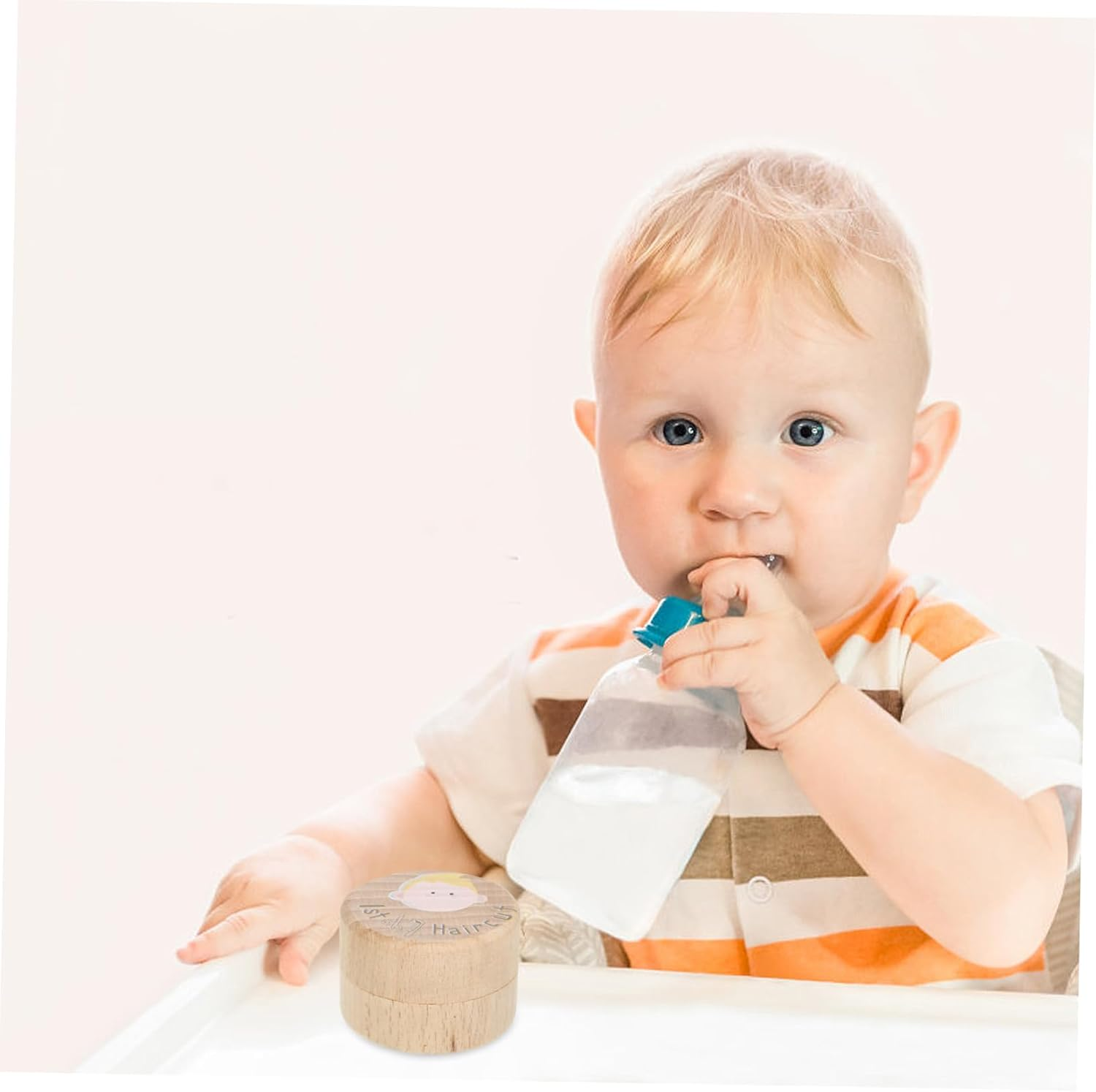 First Hair Keepsake Box Adorable Wooden Haircut Holder for Cherishing Memories for Showers Birthdays Versatile Storage for Treasures image number 5