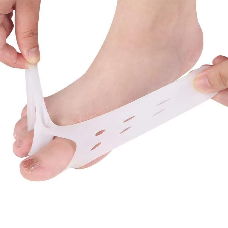 1Pair Toe Separator to Align Big Toe - Bunion Protector with Toe Straightener -Avoid Shoe Friction - Toe Orthopedic Bunion Corrector Spacer Foot Care (White, One Size) image number 3