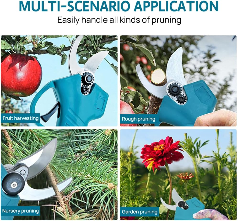 Cordless Pruning Shears Professional Electric Secateurs with SK7 Sharp Carbon Steel Blade Rechargeable Lithium - Ion Batteries Fit for Makita image number 3