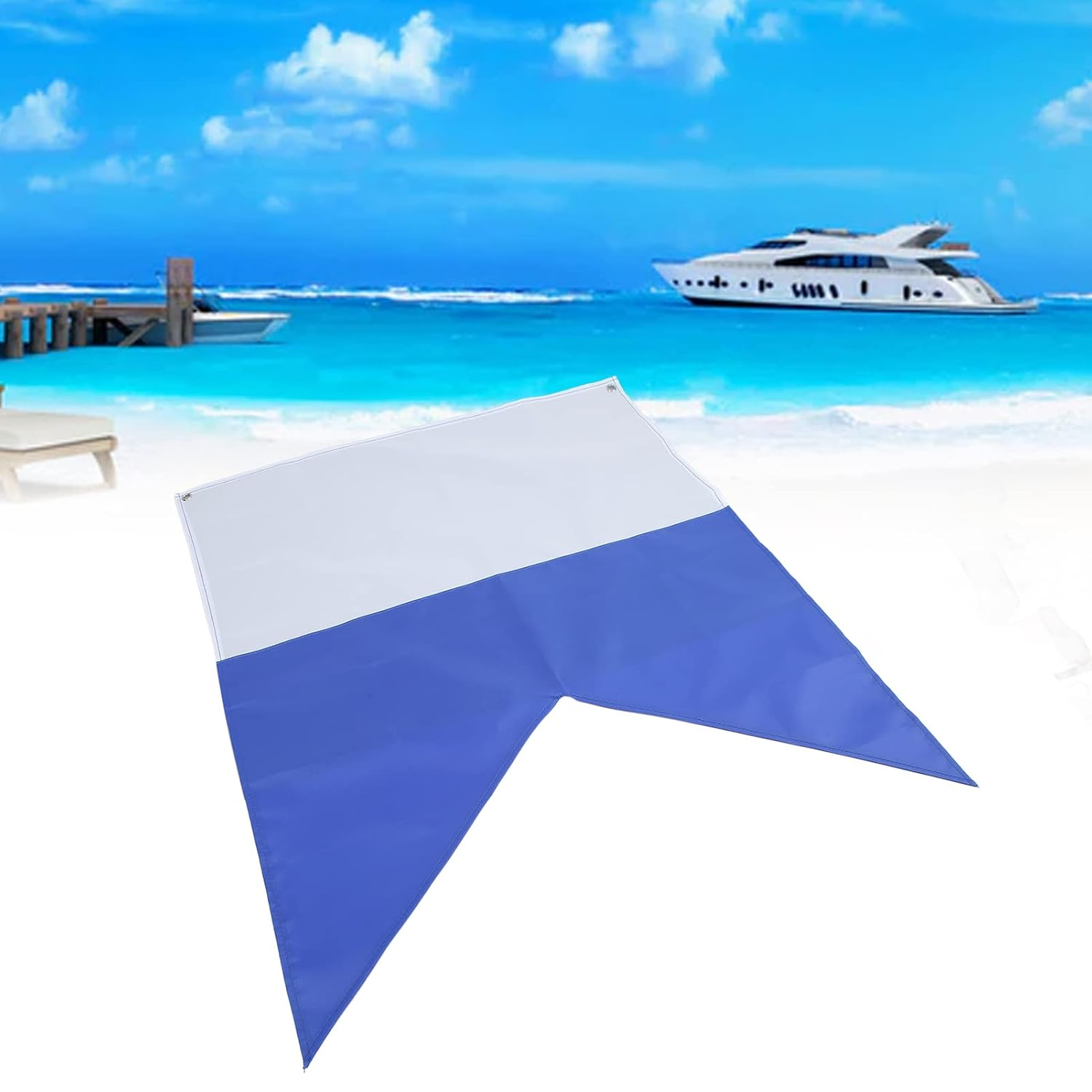 Dive Flags, International Scuba Diving Spearfishing Flag Blue White Dive Flag, Bright Color Alpha Flag, Diver down Flag for Boat Kayak Float Water Sports image number 6