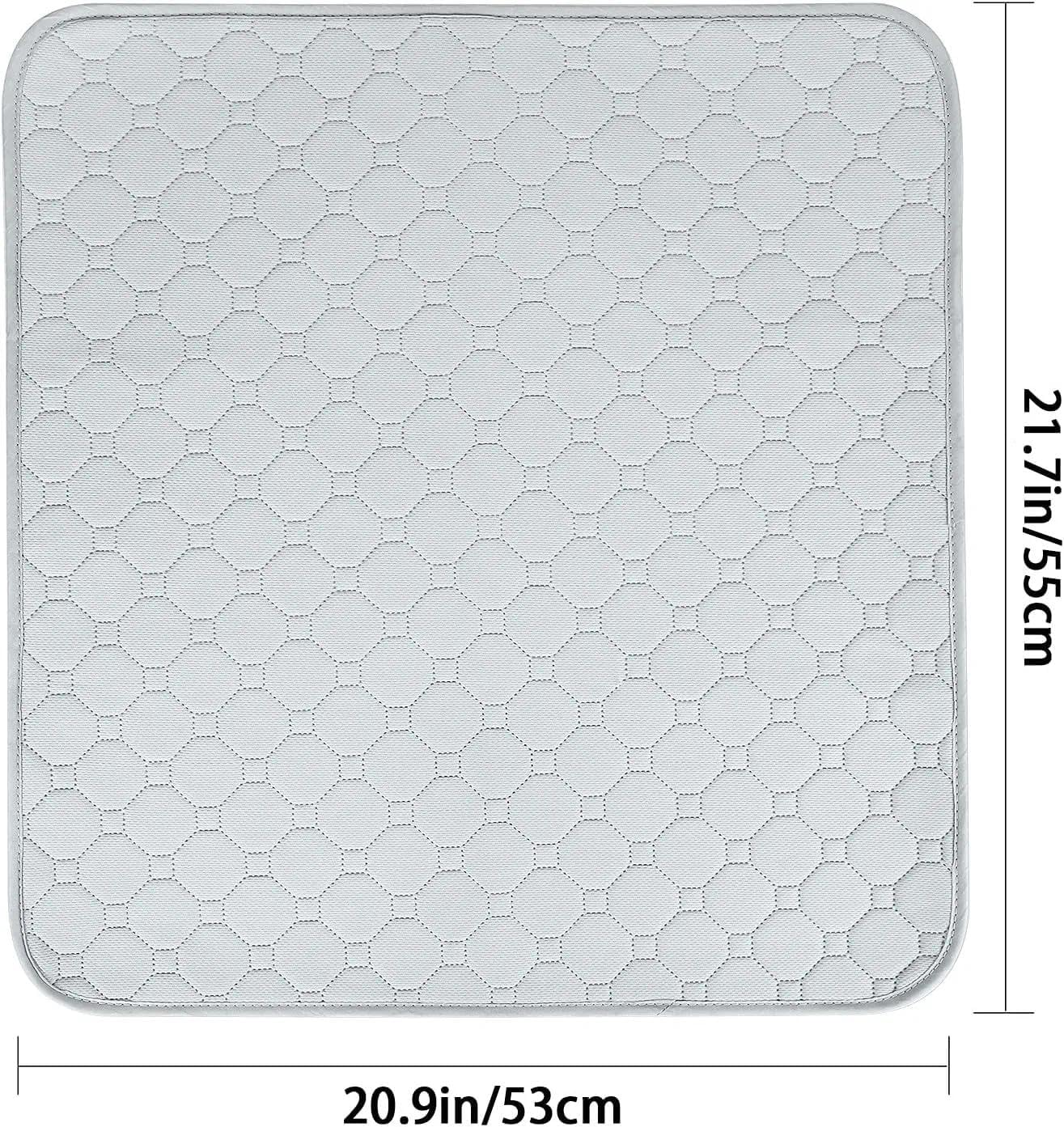 Waterproof Incontinence Pad, Absorbent Chair Pad, Washable Waterproof Pad, Eco-Friendly Non-Slip Reusable Waterproof Chair Pad for Incontinence, Compatible with Pets, Elderly, and Adults - Grey image number 3