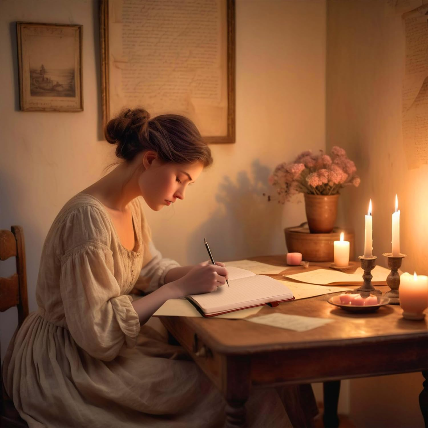 TIEFOSSI Butterfly Journals for Women Men, College Ruled Journals for Writing, Lay Flat Notebook,320 Numbered Pages A5 Journaling - Purple image number 2