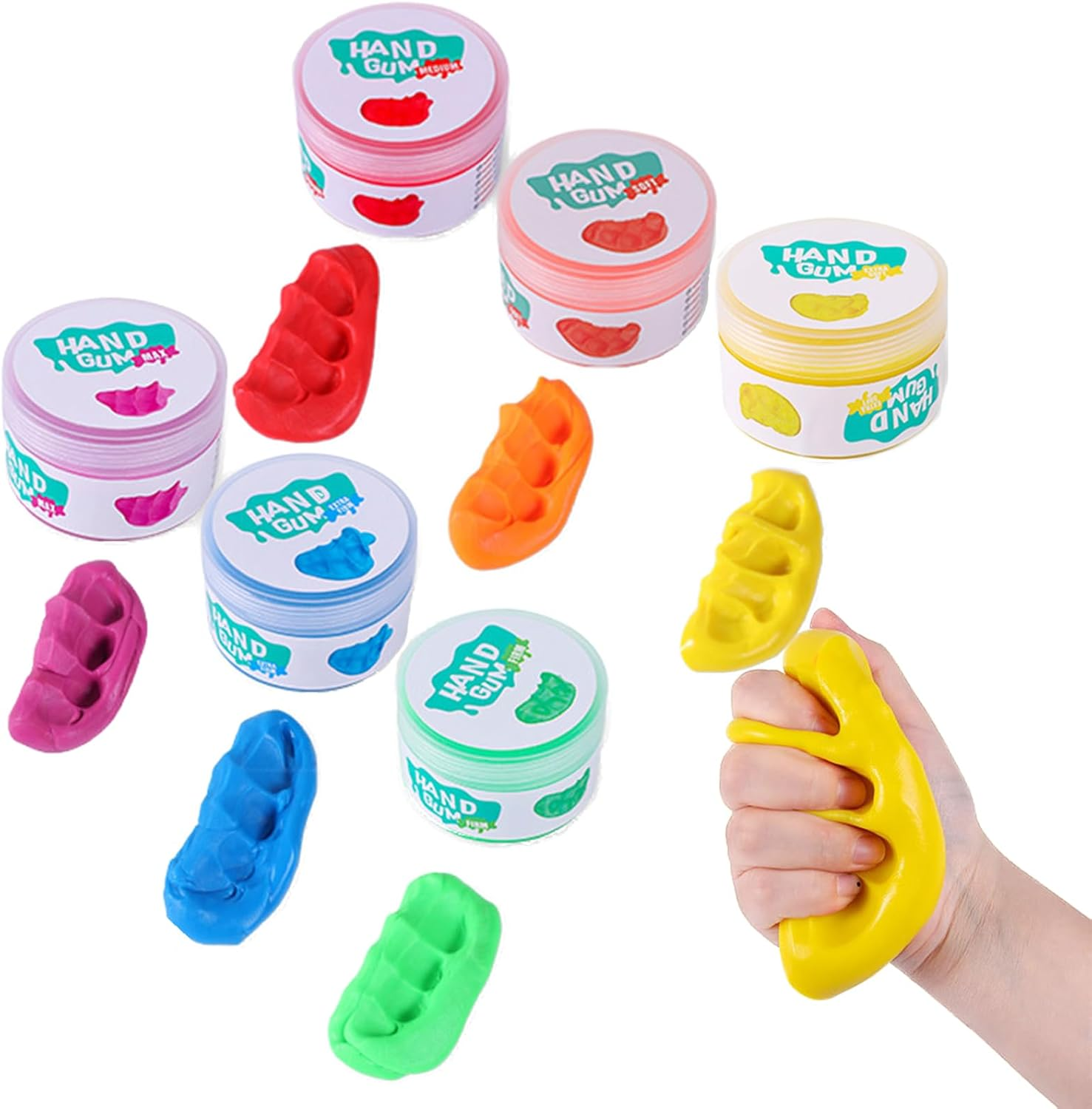 Hand Exercise Rehab Putty for Elderly & Arthritis, Therapy Putty for Grip Strength, Finger Stretch & Stress Relief, Sensory Fidget Tools for Seniors, Stroke Recovery & Hand Rehabilitation