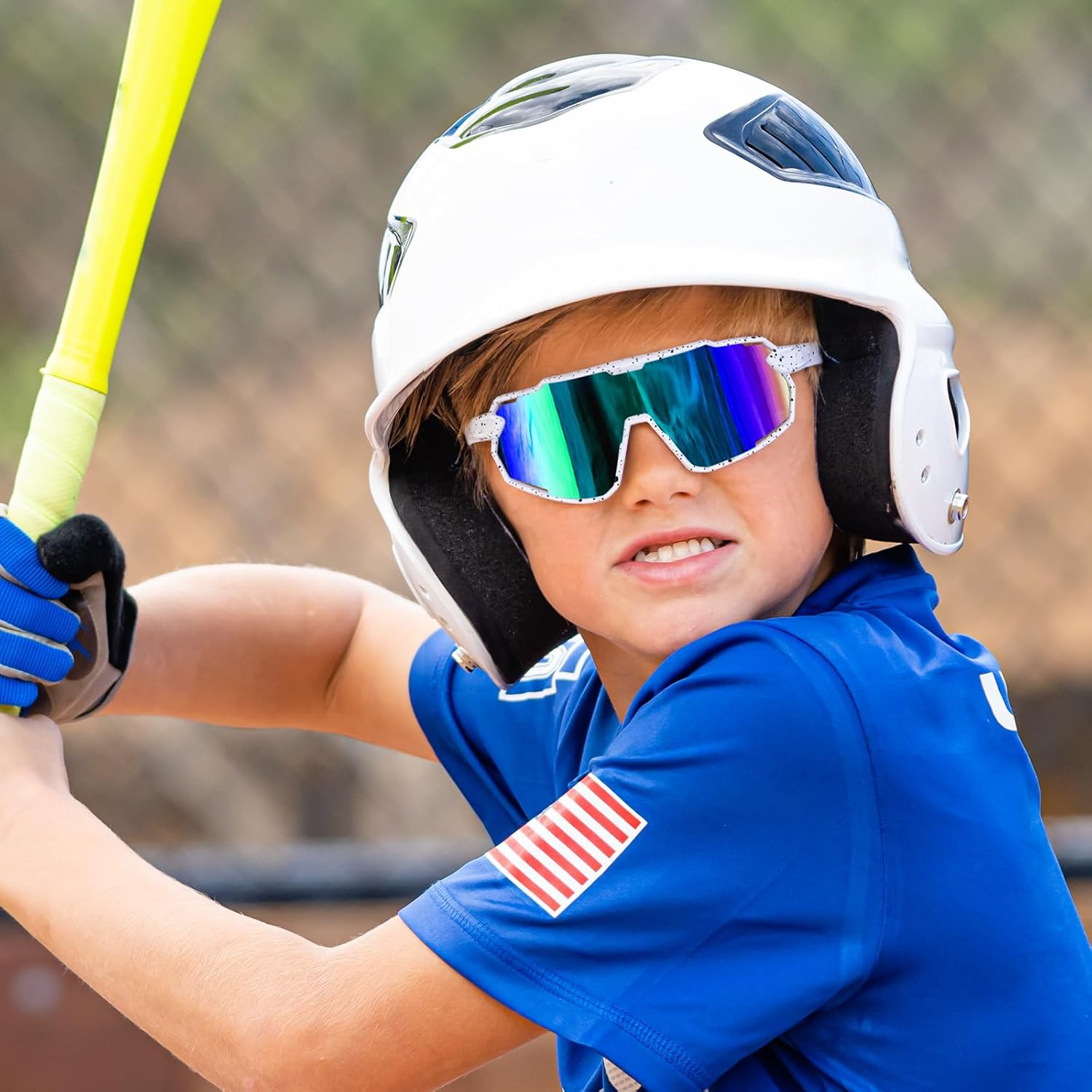 Kids Sunglasses Polarised - UV400 Youth Cycling Sun Glasses for Boys & Girls (Ages 6-15) Children Cycling Cricket Baseball Sports Shades image number 3