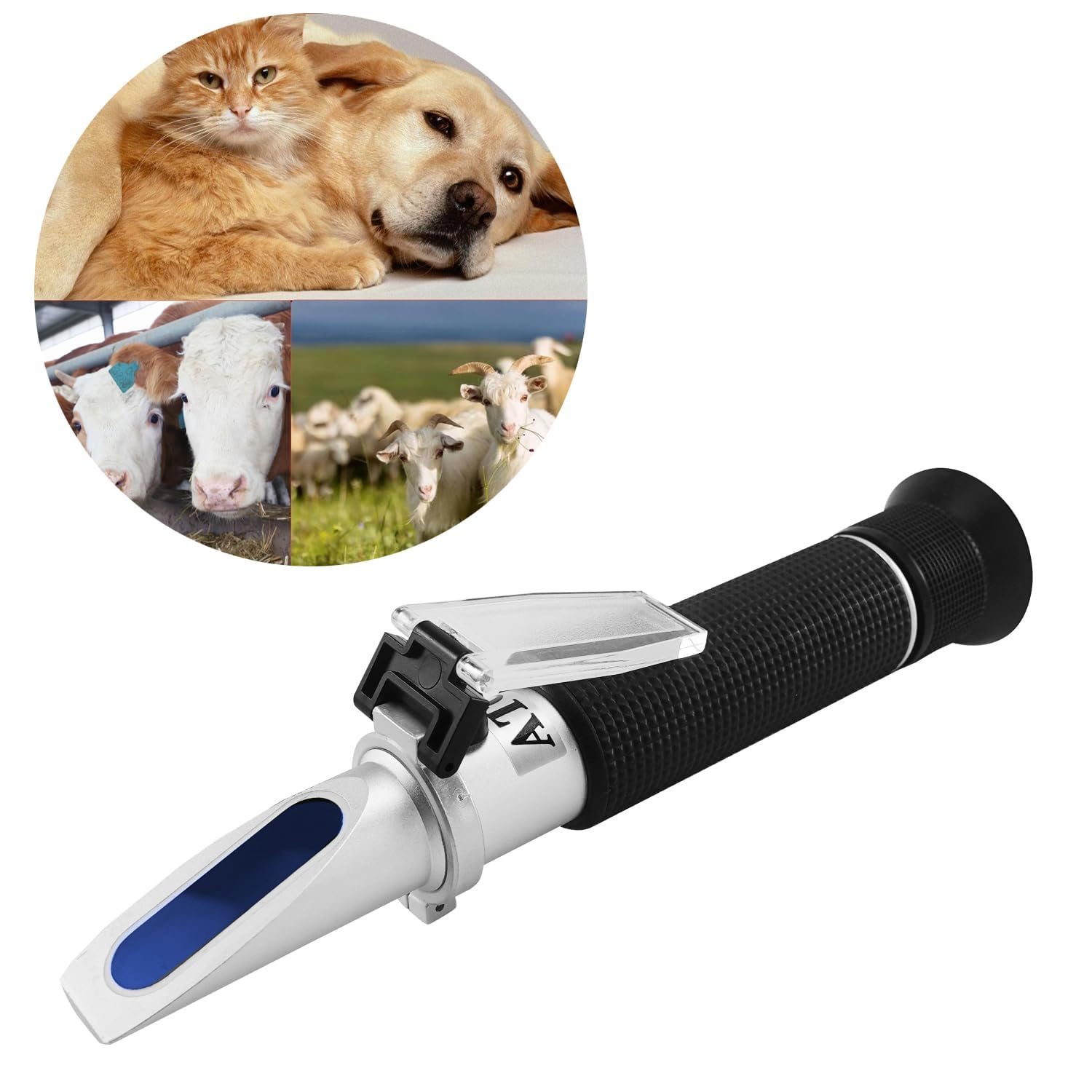 QUMOX 3-In-1 Veterinary Refractometer for Urine Specific Gravity & Serum Protein &ndash; Dog, Cat, Pet Health Monitor, Optical ATC Tester for Animal Clinic, No Battery Needed image number 6