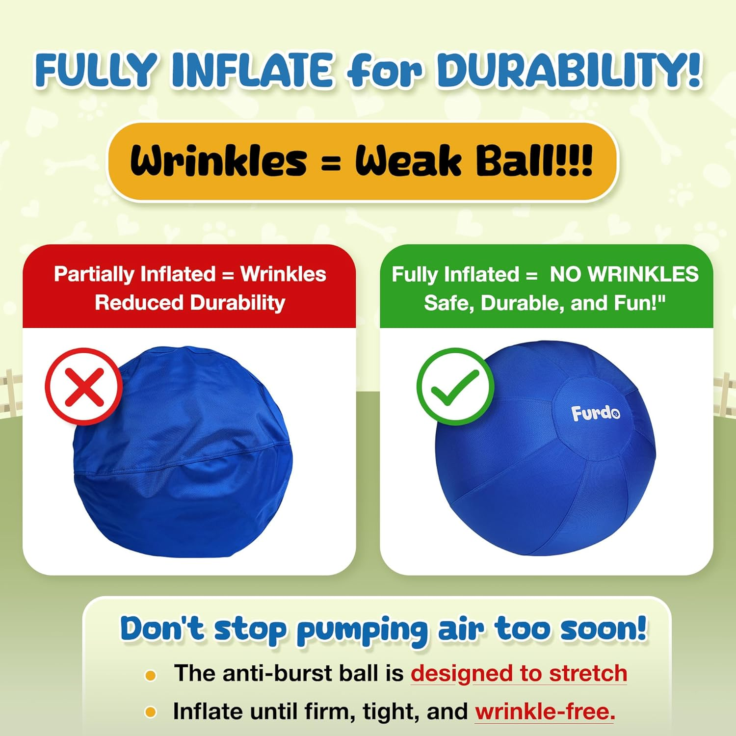 Furdo 25" Herding Ball for Dogs, for Australian Shepherd, for Cattle Dogs, for Border Collie, for Blue Heelers & Other Medium to Large Dogs, Herding Dog Ball, Herding Dog Toys, Horse Ball - Blue image number 6