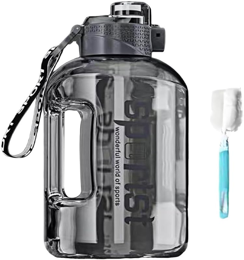 Betterlifewj 1.7L Water Bottle, Two Large Capacity Water Bottles, Gray Water Bottle with Straw, Perfect for Sports, Fitness, Travel image number 3
