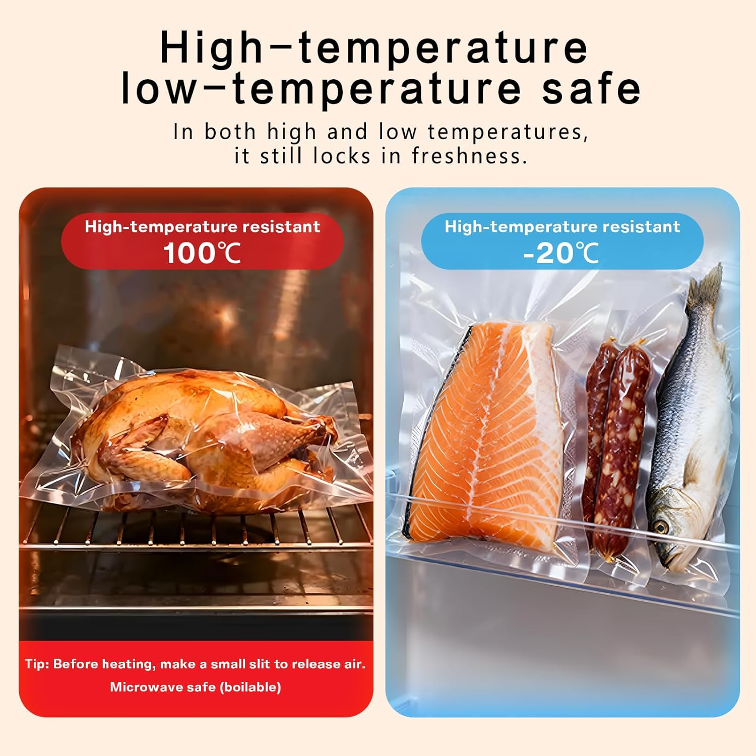 12 Rolls Food Vacuum Sealer Bags 20Cmx6M Vacuum Food Sealer Roll,Ideal Vacuum Sealer Bags for Food Saver,Universal Compatible with All Machines,Food Saver, Seal a Meal image number 2