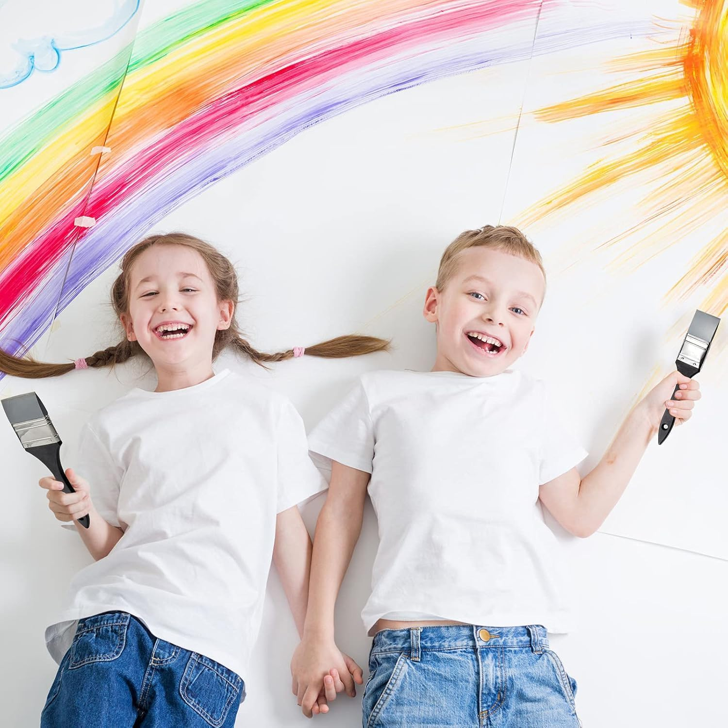 Silicone Paintbrush Set,4-Piece Color Shapers for Resin Painting, Flat Silicone Brushes for Acrylic and Water-Based Paints. (1.5/2/ 2.5/3 in Wide) image number 4