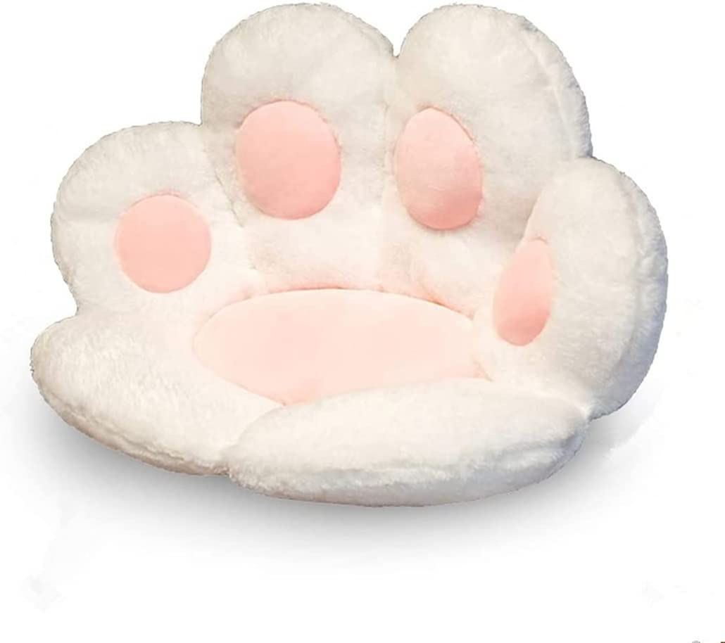 Cat Paw Cushion Cute Seat Cushion,Cat Paw Shape Lazy Sofa Bear Paw Chair Cushion Warm Floor Cushion for Dining Room Office Chair,Funny Gifts (White) image number 5