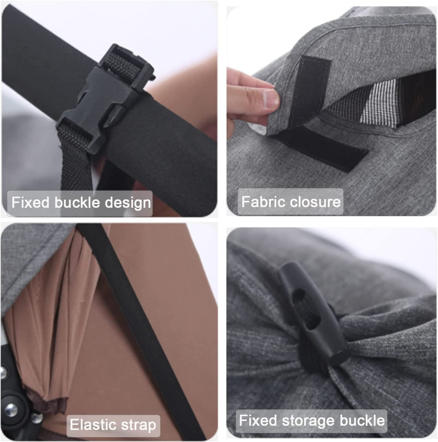 Pram Sun Shade Cover Universal Baby Stroller Awning UPF50+ Pushchair Buggy Sun Canopy Waterproof Windproof Baby Carriage Umbrella Sun Shield UV Protection Infant Carrycots Sun Visor Skylight Design image number 3