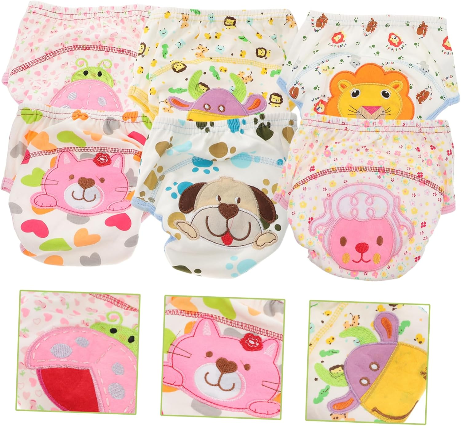 VICASKY 6Pcs Nappy Underwear for Potty Training Pants Size M Soft and Comfortable Training Pants for Toilet Training for Little Ones