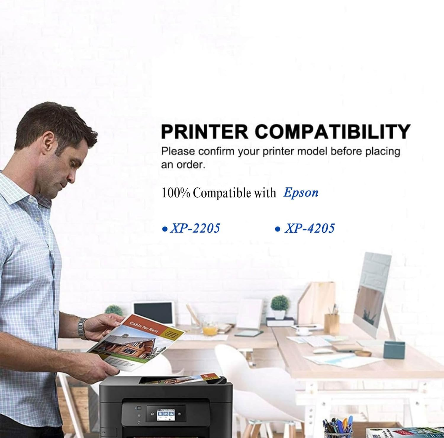 49XL Ink Cartridges 4 Pack Compatible for Epson 49XL 49 XL Ink Cartridges for Epson Expression Home XP-2205 XP-4205 Printer (1 Black, 1 Cyan, 1 Magenta, 1 Yellow) image number 1