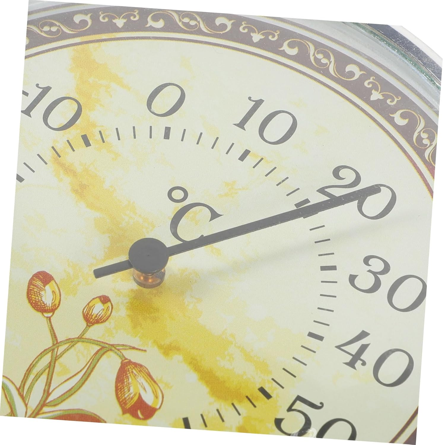 Abaodam Indoor Room Thermometer and Sauna Temperature Gauge Wall-Mounted High Precision Analog Thermometer Tulip Pattern for Nursery and Home Environment Monitoring image number 2