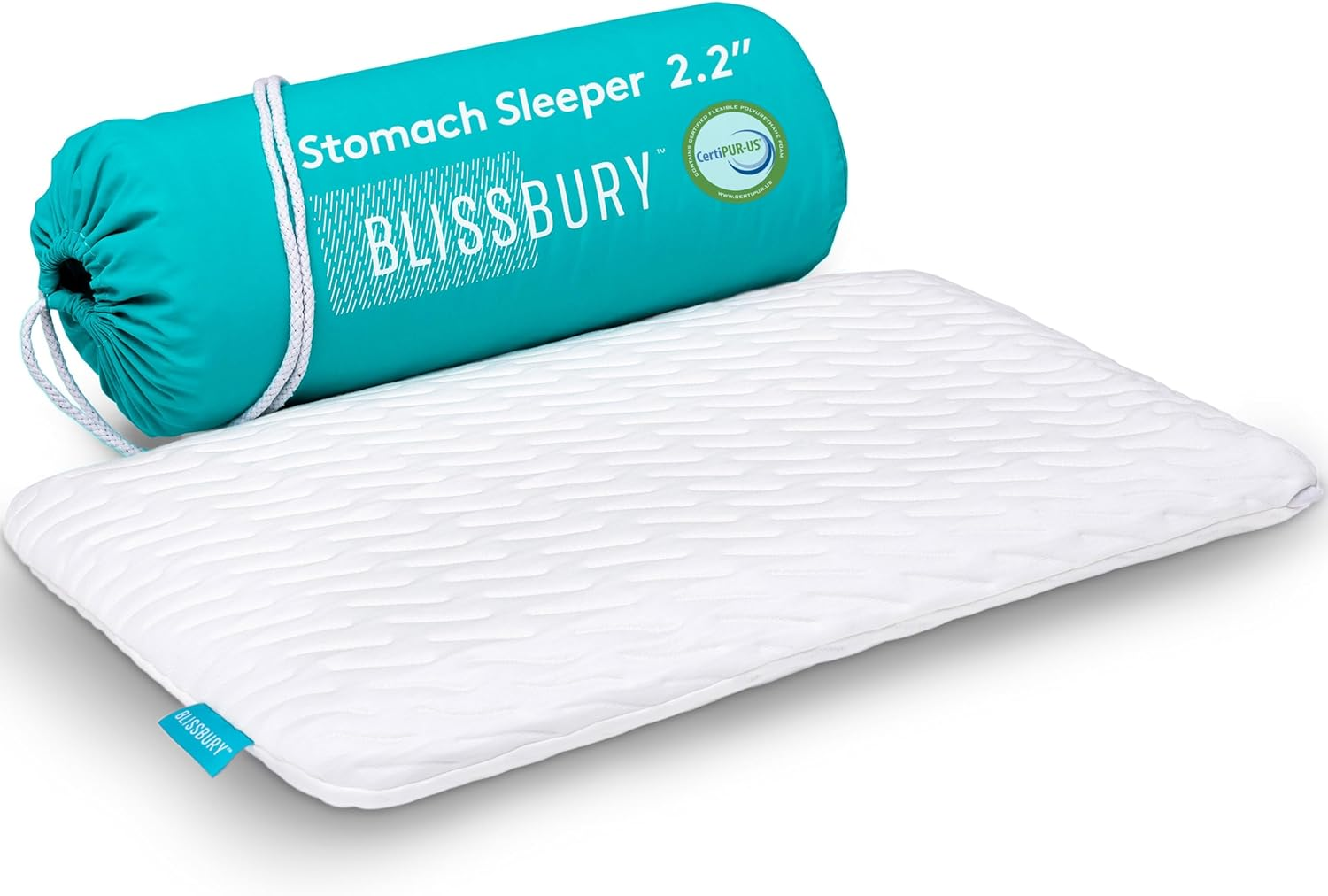 BLISSBURY 8.5Cm Super Thin Pillow for Sleeping | Premium Memory Foam Flat Pillow for Stomach Sleeper | Back & Stomach Sleeping Pillow | Certified Foam for Neck & Back Support, Removable Case