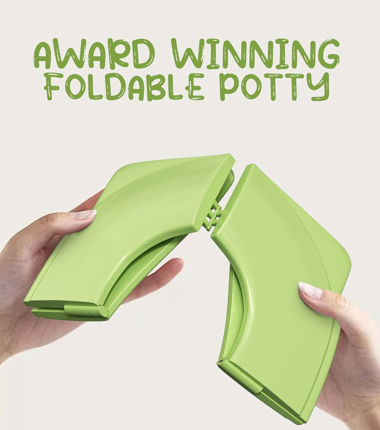 Potty Training Seat Travel - Folding Toddlers Toilet Seat Cover, Portable Potty Seat for Kids Children Boys & Girls, Non-Slip Recyclable Potty Training Toilet Attachment (Green) image number 3