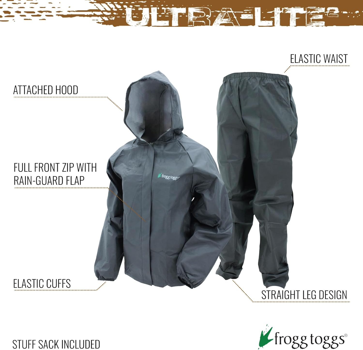 FROGG TOGGS Youth Ultra-Lite2 Waterproof Breathable Rain Suit image number 6