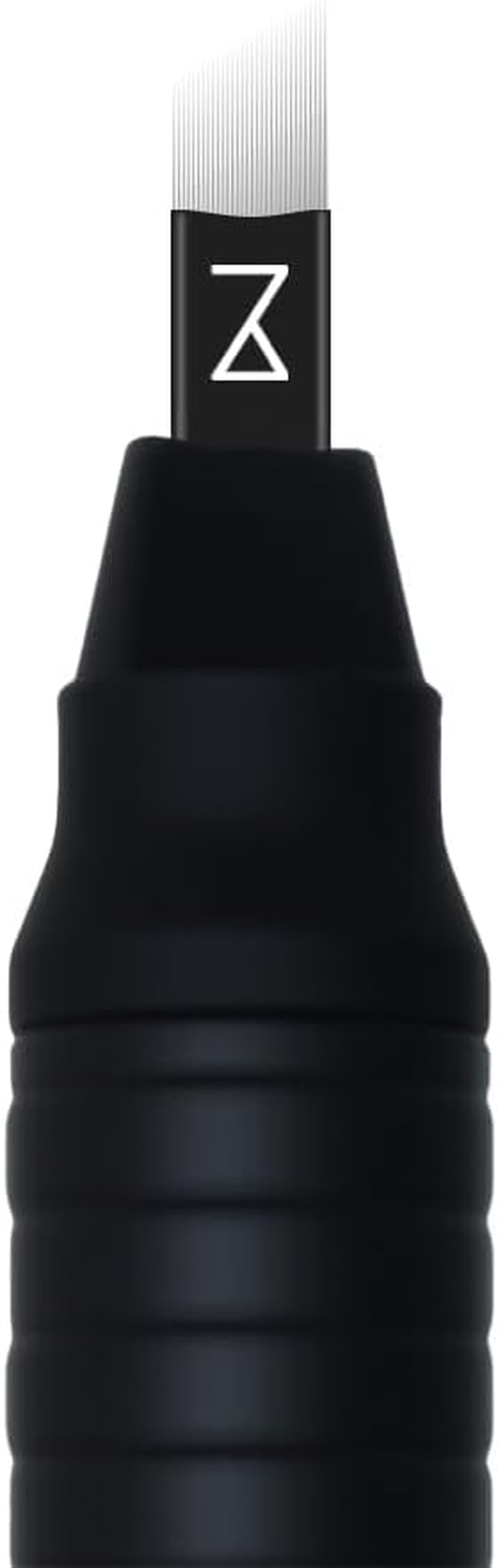 M PACK of 10 Mellie'S Signature Microblading Disposable Pen - Sterilized Blade - Comfortable Rubber Grip with Pigment Sponge (Black, C14 .18Mm) image number 3