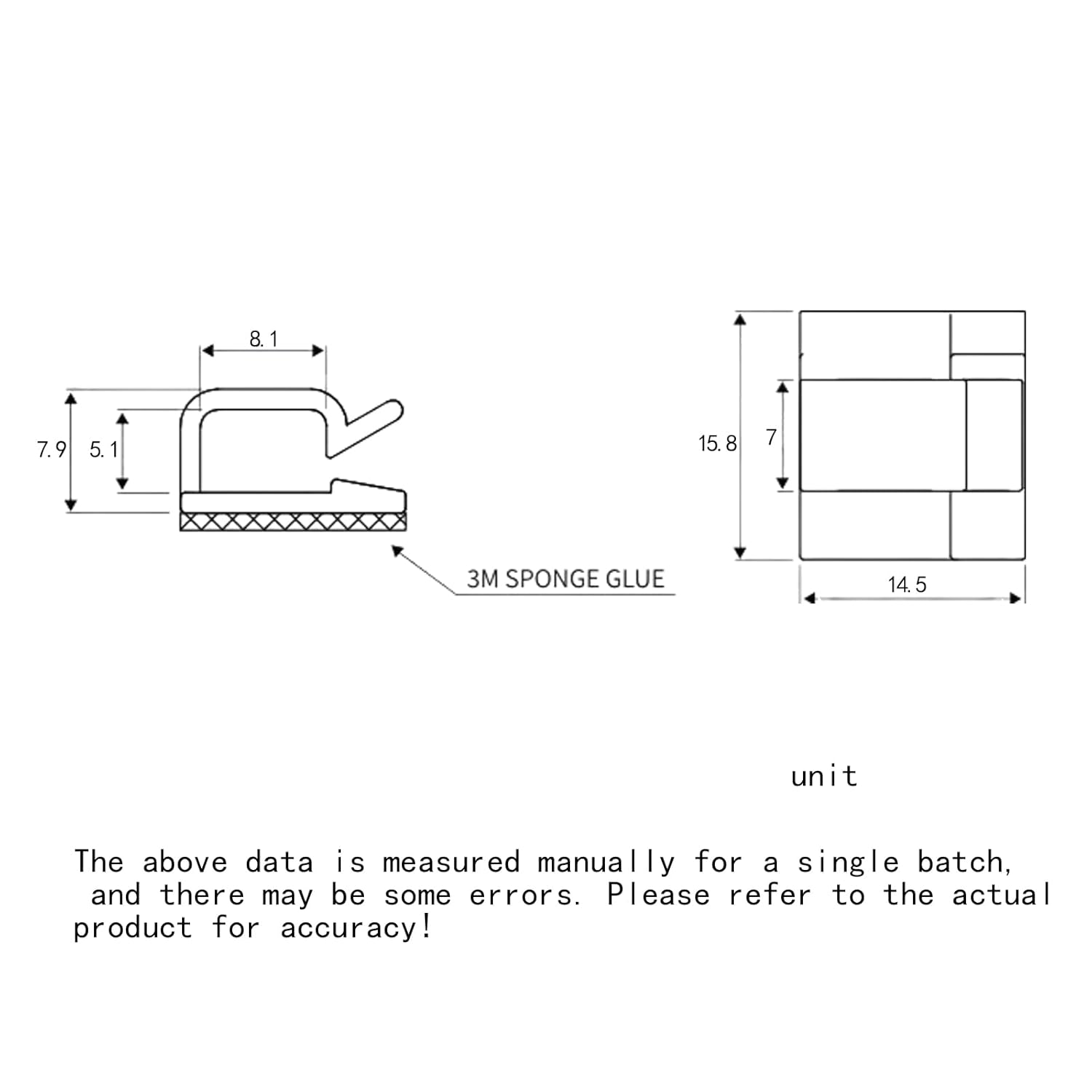 Clearhill 100 Pcs Adhesive Wire Clamp with Strong Support, Office Desk Wire Clamp, Cable Fixing Clamp, Wire Management Clamp, Easy to Manage Wires (Transparent) image number 1