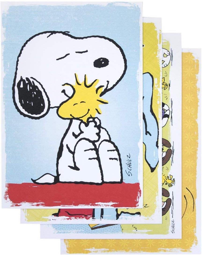 Dayspring Encouragement Greeting Card with Embossed White Envelopes, 12 Count, Peanuts (74870)