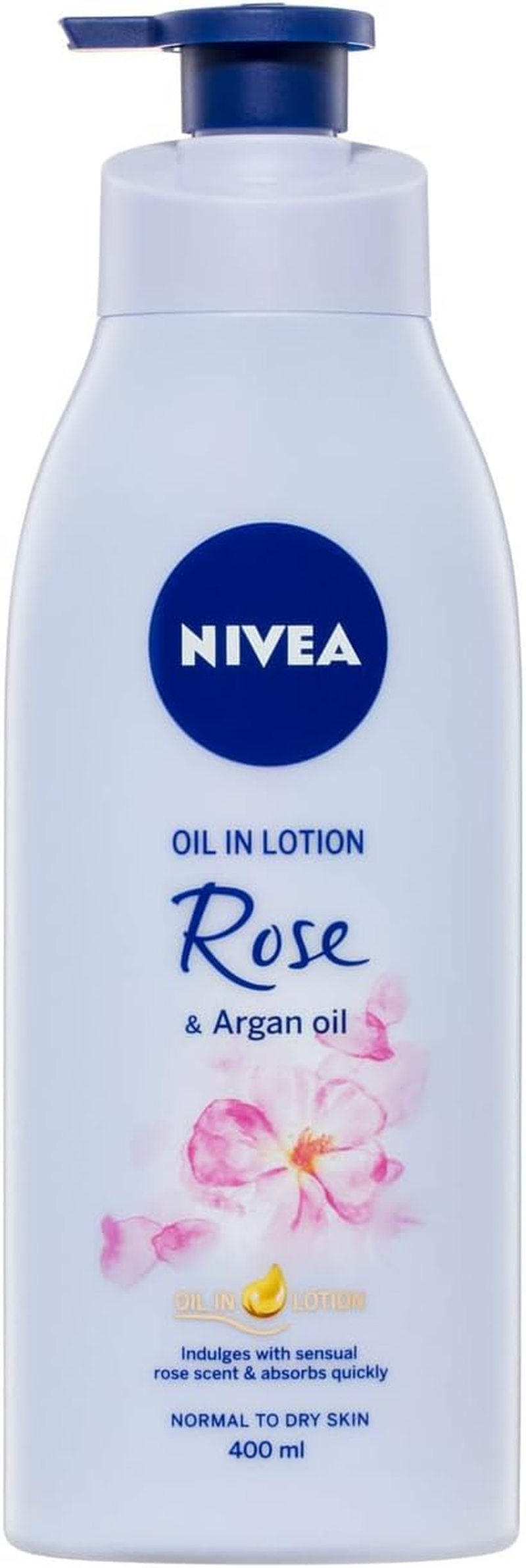 NIVEA Oil Infused Body Lotion with Rose and Argan Oil 400Ml | 24-Hour Hydration | Fast-Absorbing Formula | Delicate Floral Scent | Softens Dry Skin | Perfect for Everyday Use image number 2