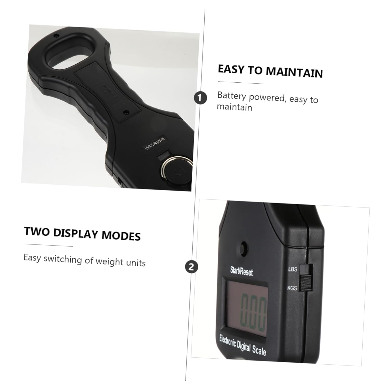 CHILDWEET 30Kg Portable Electronic Luggage Scale Hand Scale Hook Compact for Travel Multifunctional Weighing Device image number 1