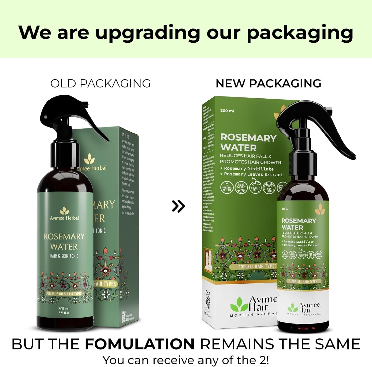 AVIMEE HERBAL Rosemary Water for Hair Growth (200 Ml) Mist Spray for Hairfall for Unisex image number 1