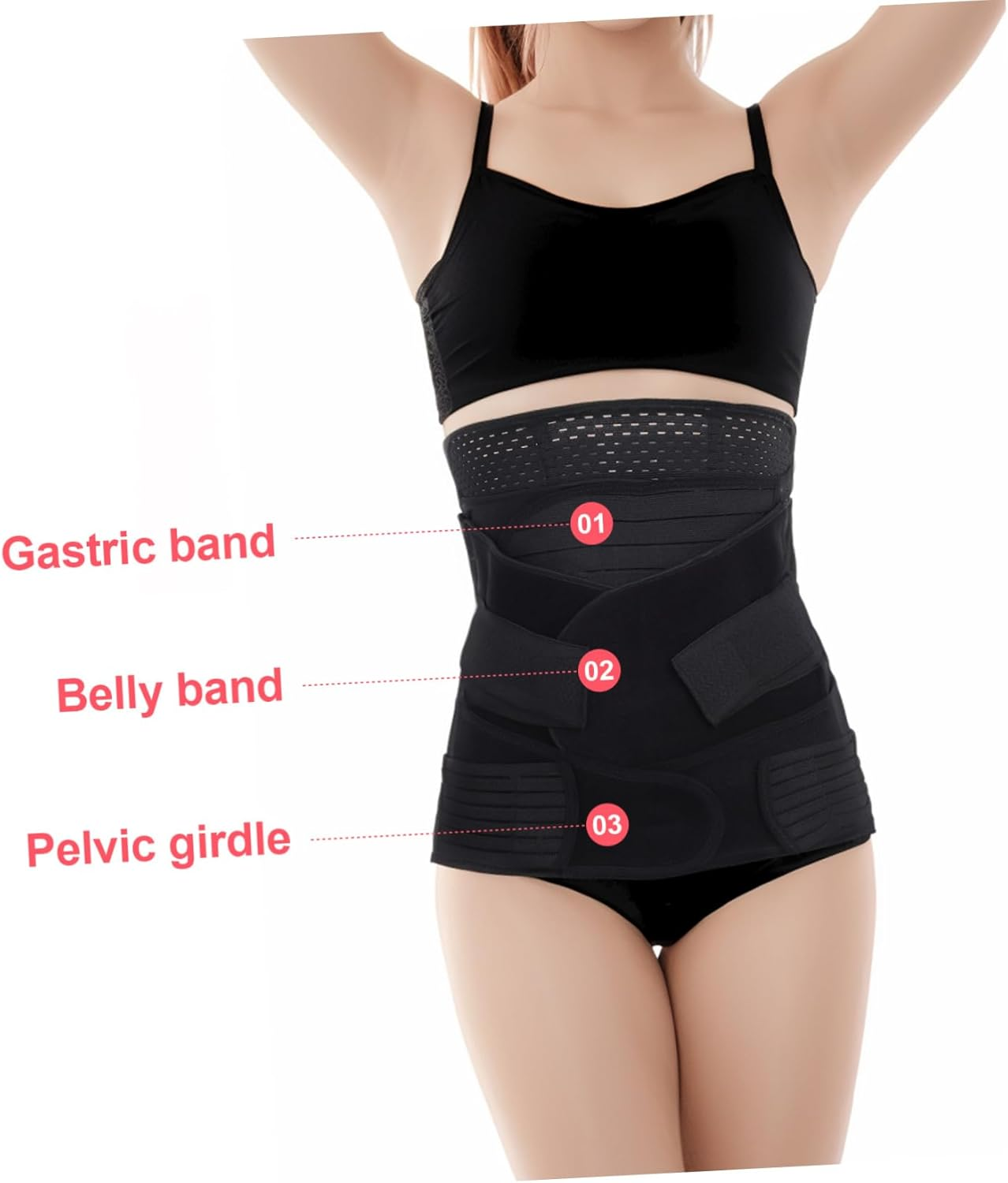 Abaodam Postpartum Girdle Waist Trimmer Wrap for Abdominal Support Compression Belly Band for Postpartum Essential for Moms image number 1