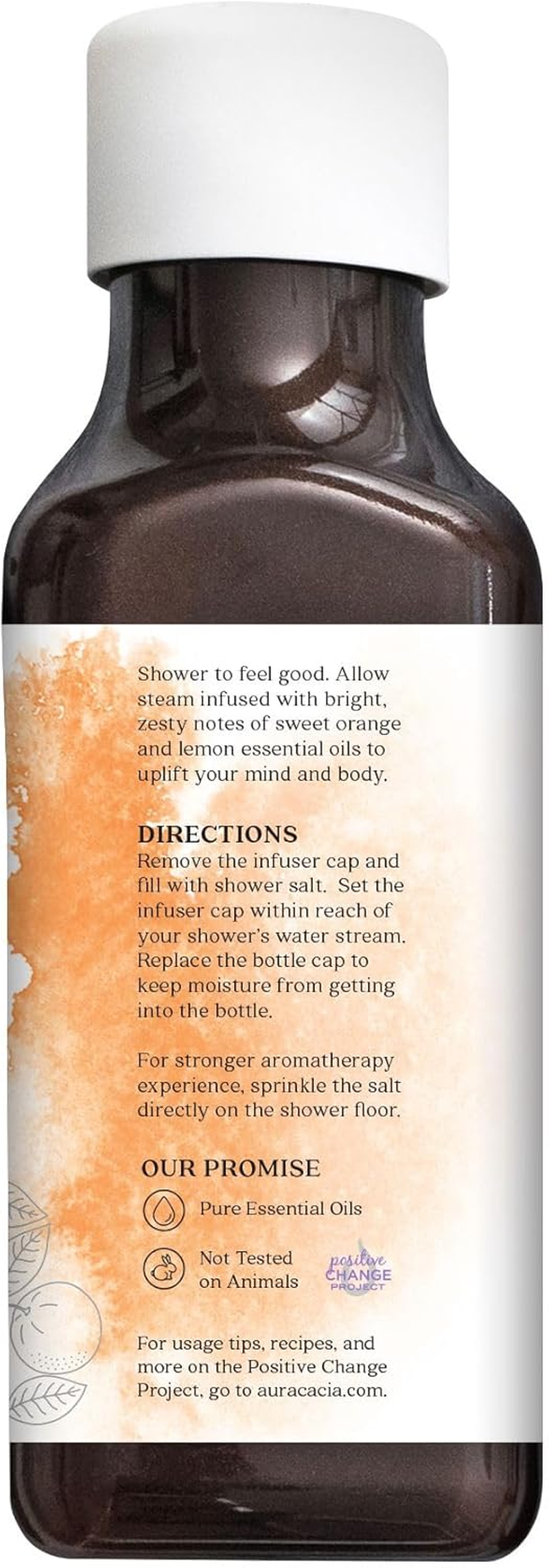 Aura Cacia, Shower Salt, Uplifting Citrus, 16 Oz (454 G)