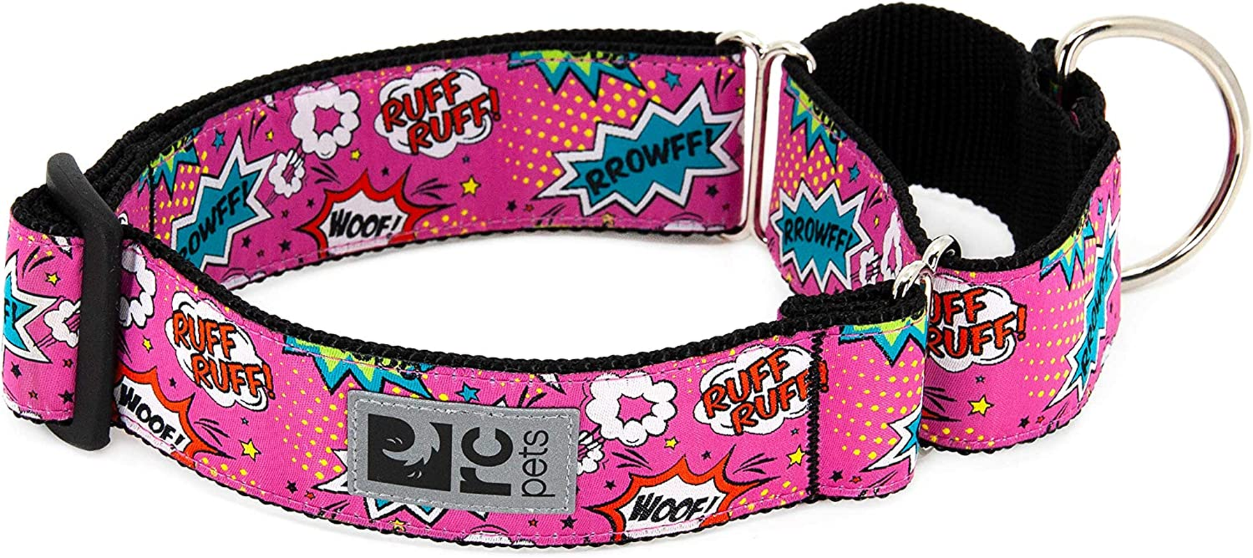 RC Pet Products 1-1/2-Inch All Webbing Martingale Dog Collar, Medium 12 to 20-Inch, Tan Tartan