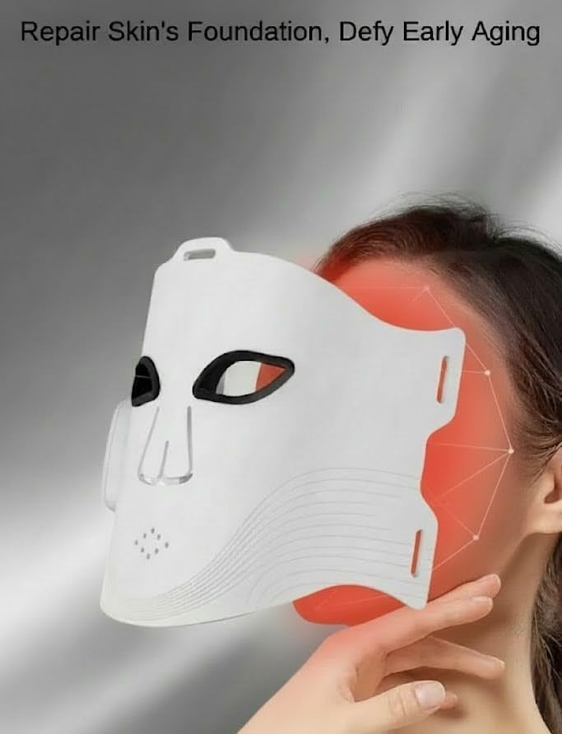 LED Light with Near-Infrared Therapy Face Mask- Red, Blue, Purple and Near-Infared Light Therapy for Face and Body with Wireless Controller image number 6