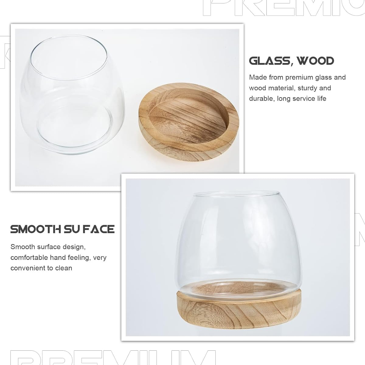 AIMALL Japanese Style Mini Glass Vase and Fish Tank - Hydroponic Plant Holder for Desktop Decor, Transparent Design image number 6