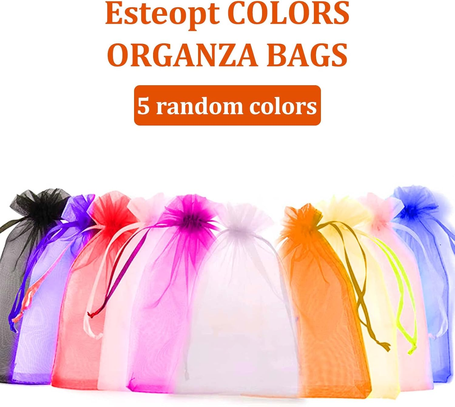 15 X 20 Cm Organza Bags Colourful Large Organza Bags Gift Jewellery Bags Jewellery Bags for Wedding Favours Pack of 50