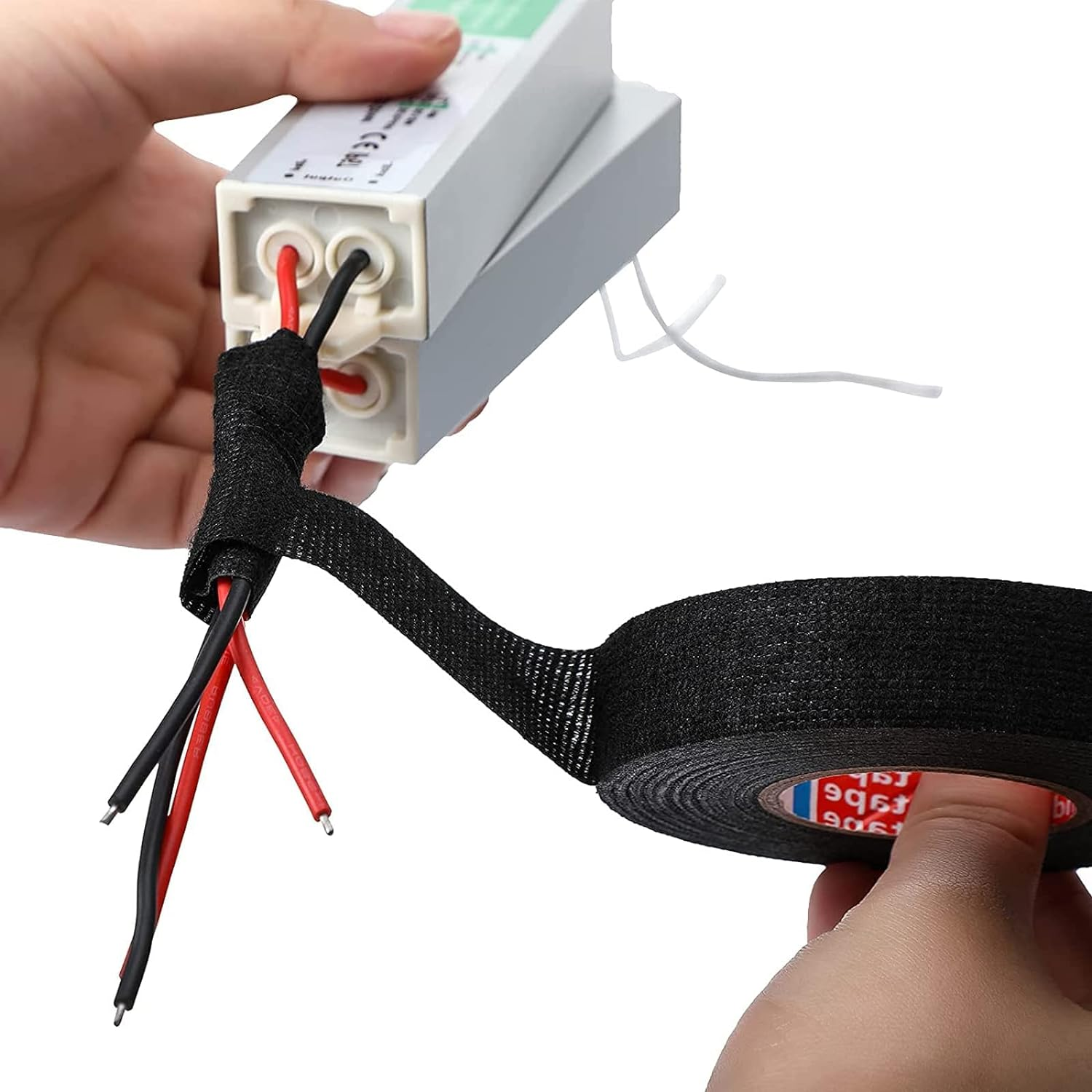 Electrical Tape, 2 Pcs 19Mm*15M High Temp Wiring Harness Tape for Automotive Engine and Electrical Wiring (Black) image number 1