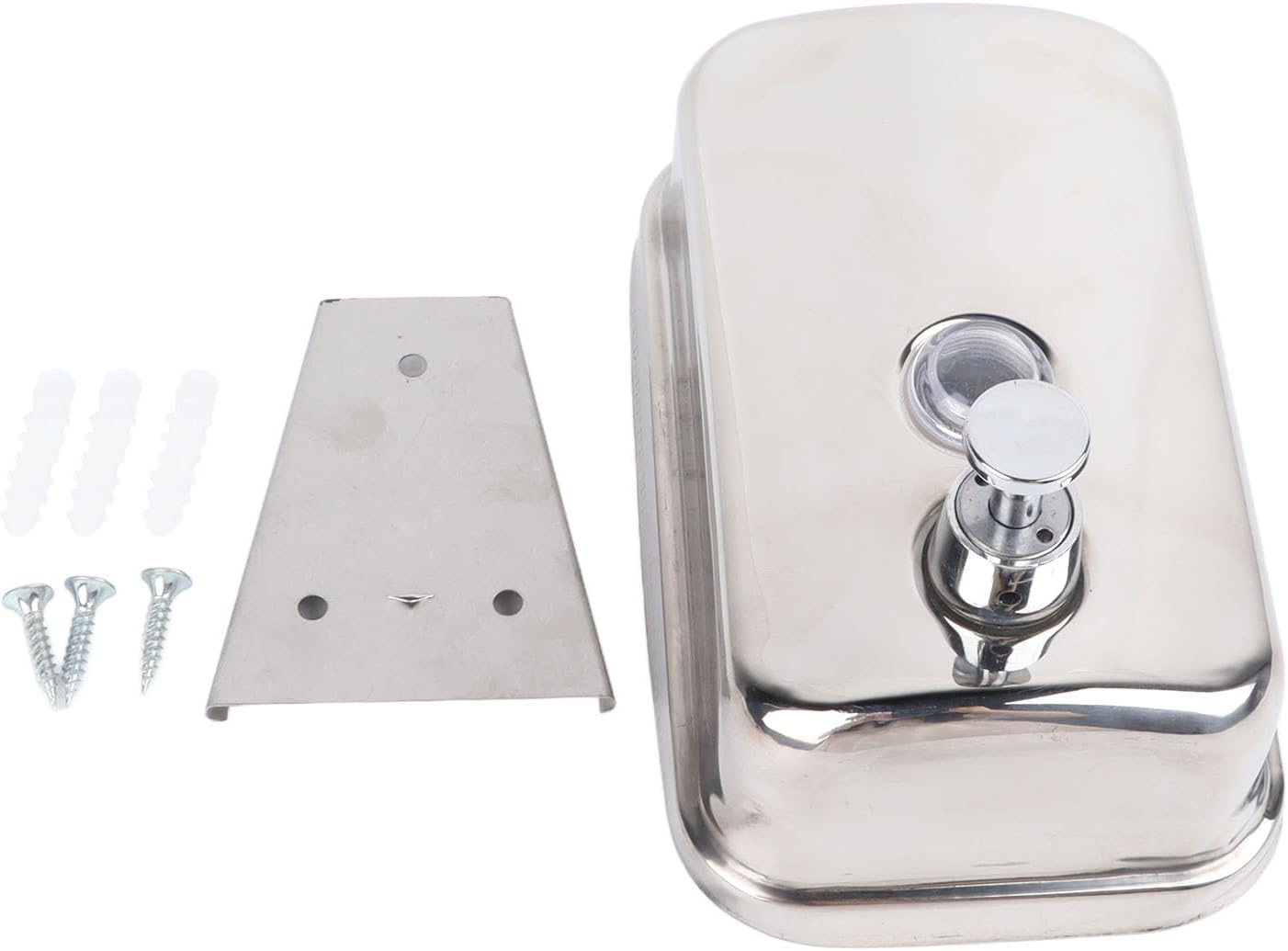 Commercial Soap Dispenser, 17Oz / 500Ml Wall Mounted Hand Soap Dispenser Stainless Steel Manual Liquid Pump Soap Dispenser for Bathroom Kitchen Hotel image number 2