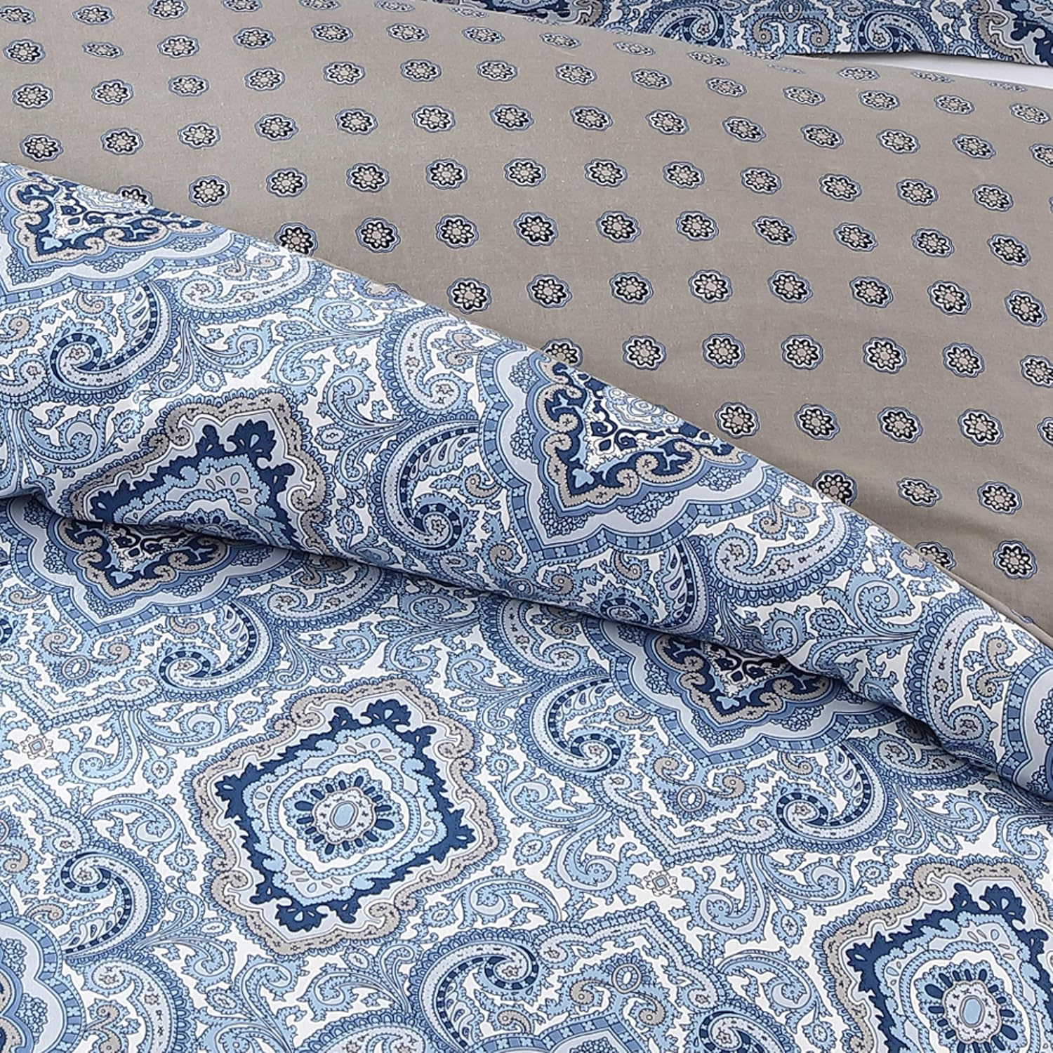 City Scene Milan Blue Duvet Cover Set, King