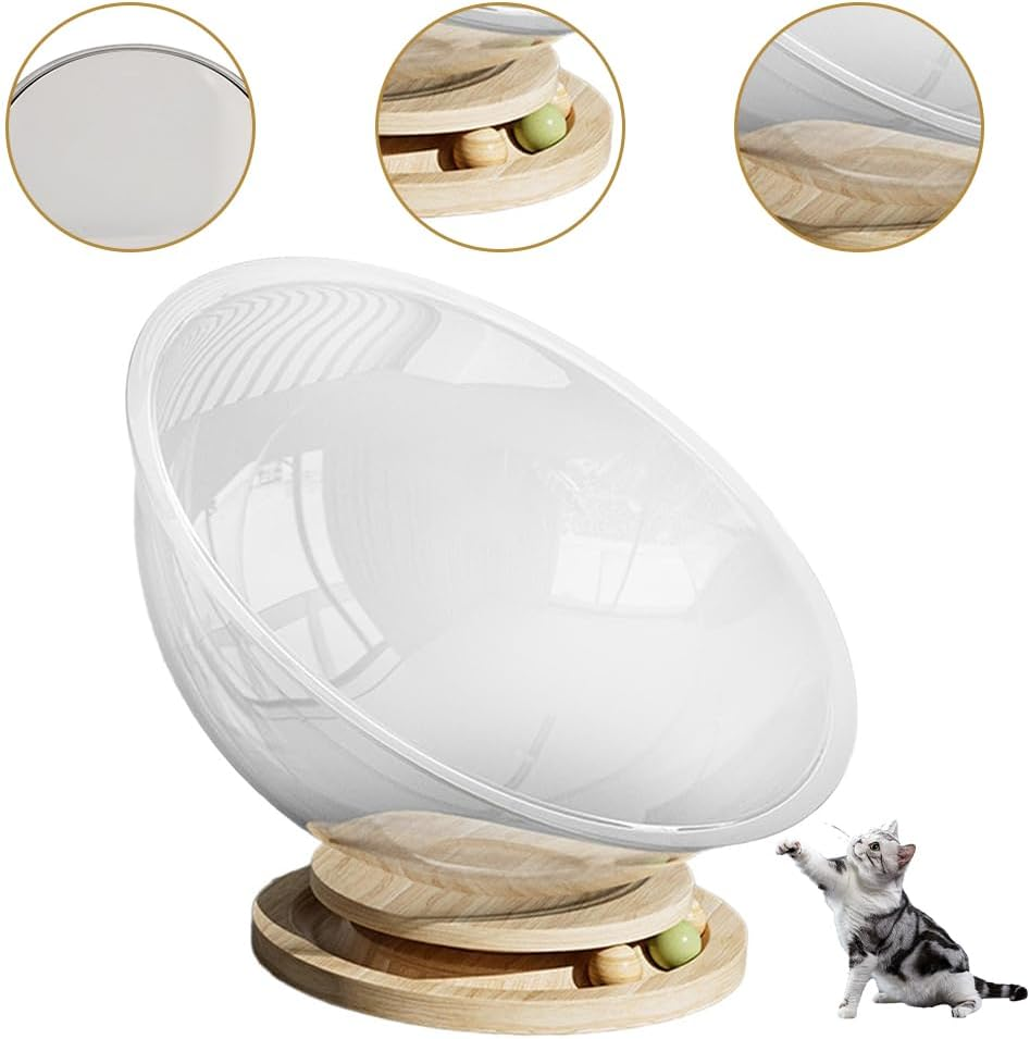Space Capsule Cat Bed, Modern Cat Pod Bed for Indoor Pets, Minimalist Design, Simple Assembly, Cozy Retreat for Feline Friends, Density Board L image number 6