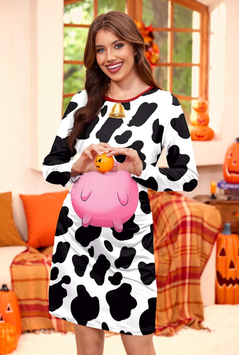 For G and PL Halloween Women'S Long Sleeve Pregnant Maternity Pregnancy Cosplay Dress image number 4