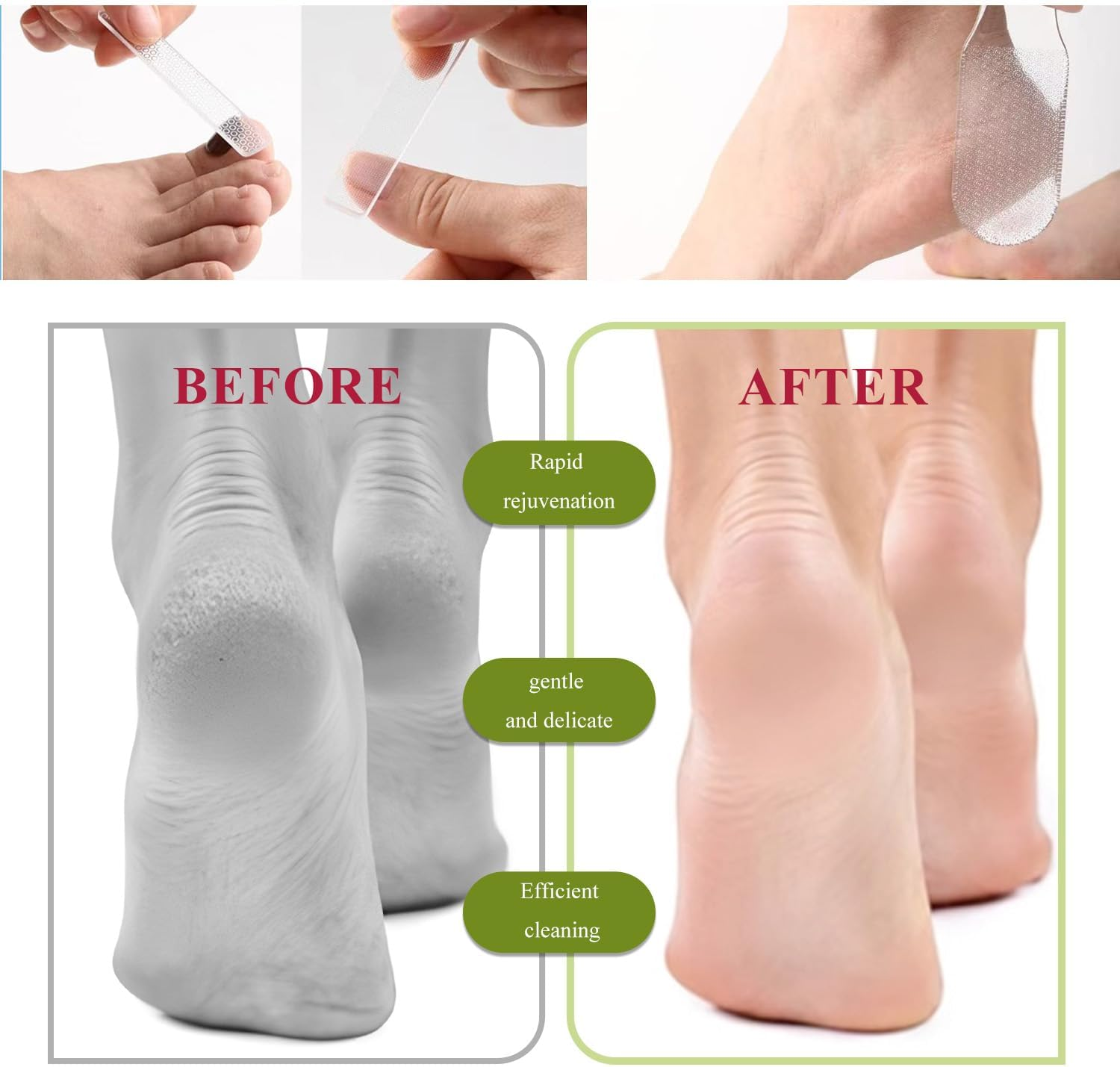 TORMEN 3 Pcs Glass Foot File Nano Callus Remover for Feet Tool Containing Micro Abrasive Particles Suitable Dry and Wet Care of Hard Skin Nail Care image number 1