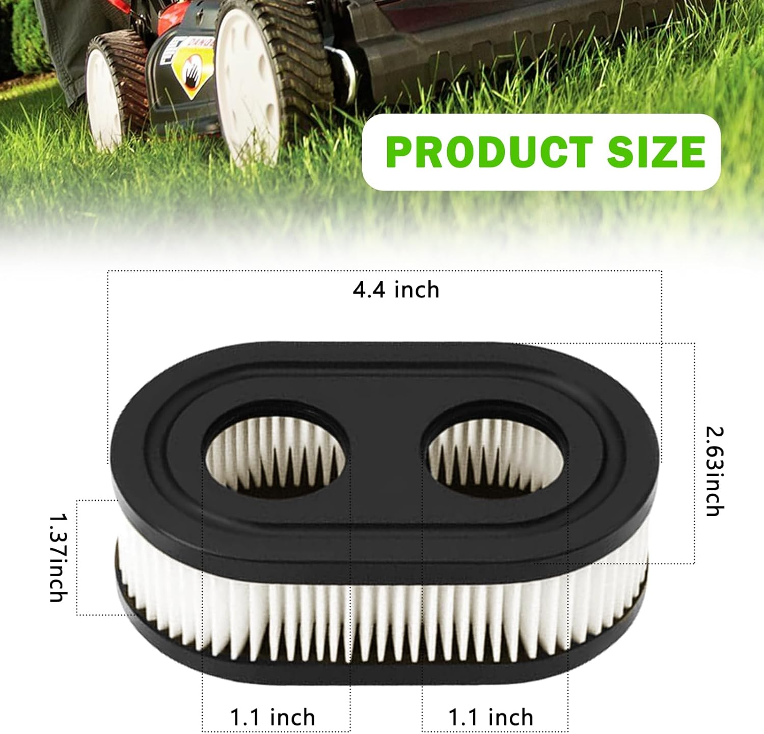 Rakiyada 2 PCS 593260 Air Filter with Pre Filter and Spark Plug Fits for Briggs and Stratton 500EX 550EX 575EX 625EX 725EXI Engines, Air Filter Parts for Toro Recycler 22 and Troy Bilt Lawn Mower image number 2