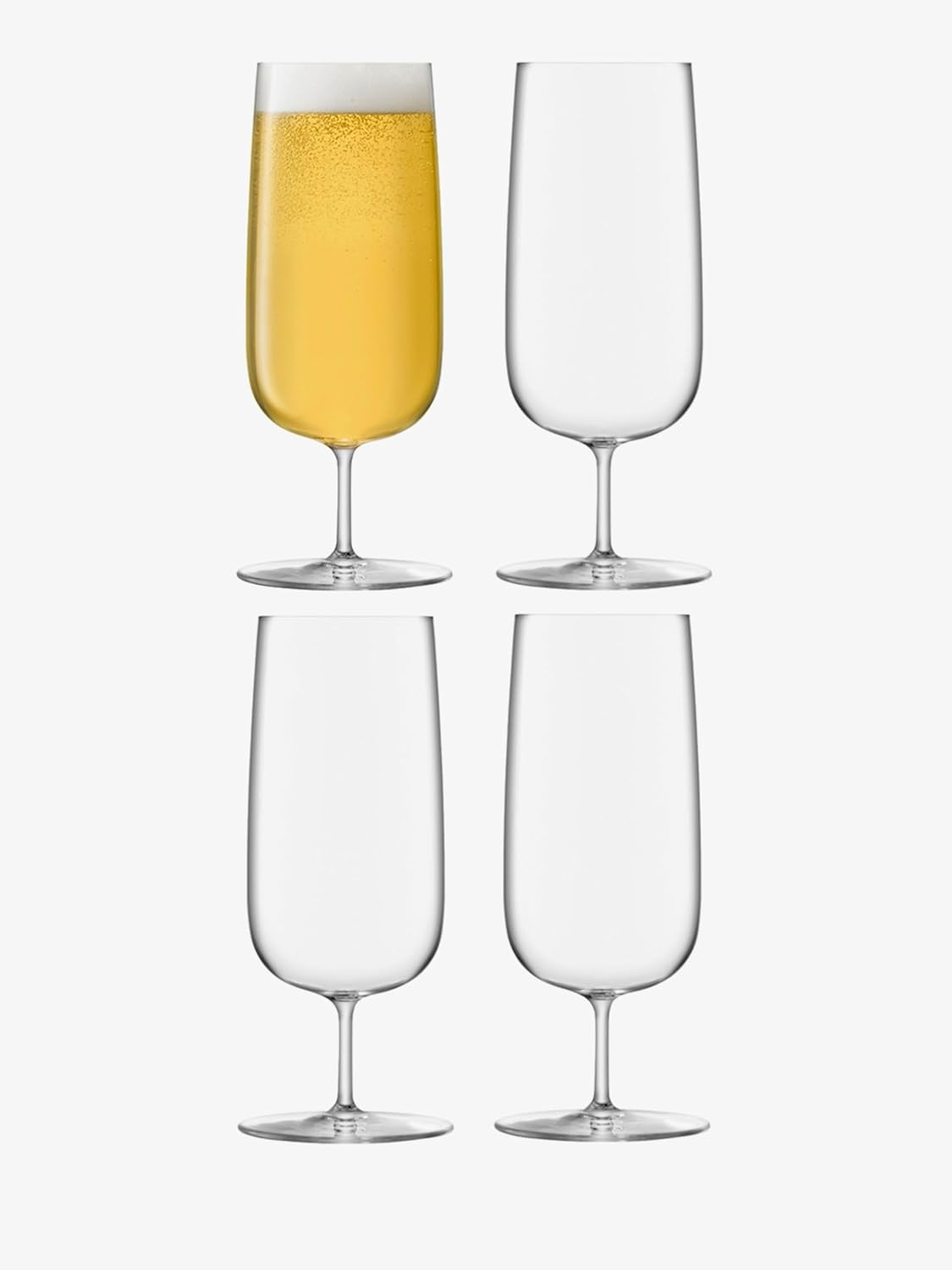 LSA International Borough Pilsner Glass 440 Ml Clear | Set of 4 | Dishwasher Safe | BG06 image number 3