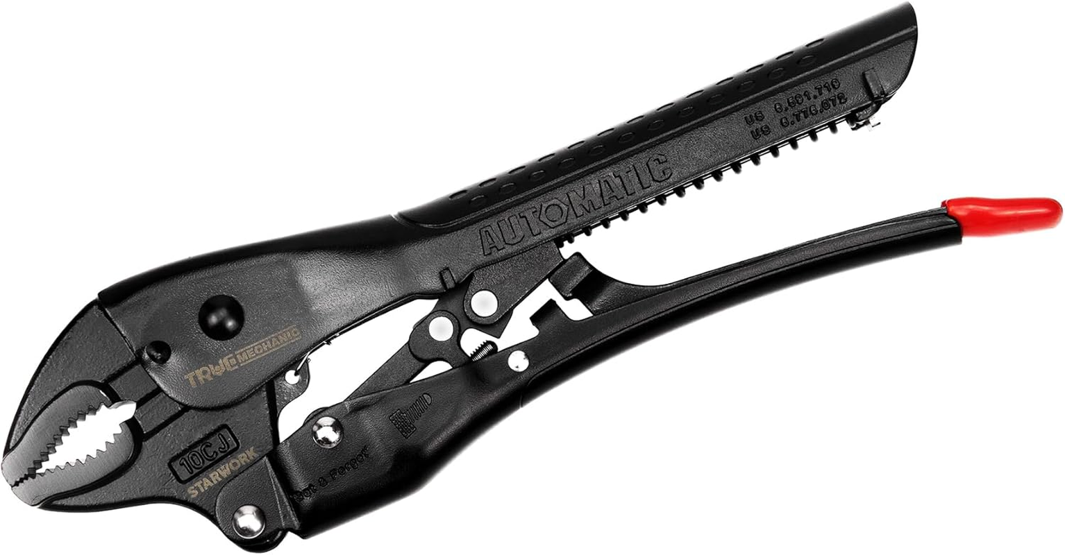STARWORK TRUE MECHANIC&trade; Automatic Curved Jaw Locking Pliers 10-Inch image number 5