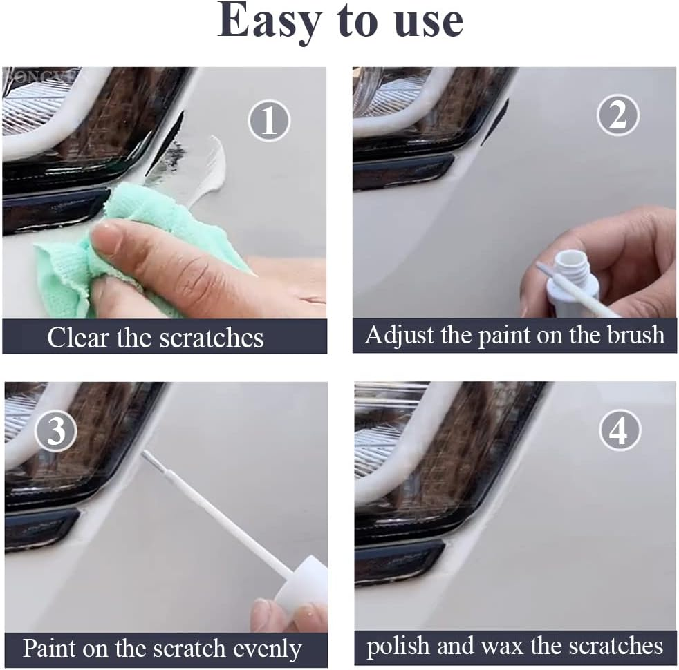 Silver Car Touch up Paint for Tesla Model 3 Model Y Mseries (Midnight Silver Metallic) image number 6