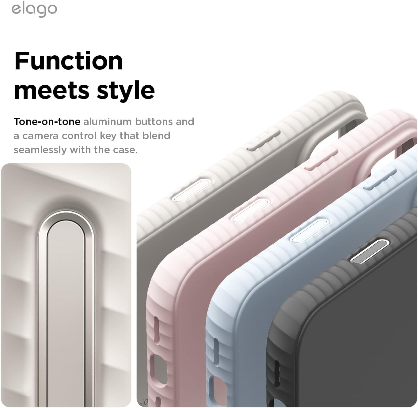 Elago Magnetic Ridge Case Compatible with Iphone 17 Pro Max Cover 6.9", Premium Magnetic Silicone Case - Compatible with Magsafe, Liquid Silicone Material, Protective, Shockproof, Slim (Stone) image number 4