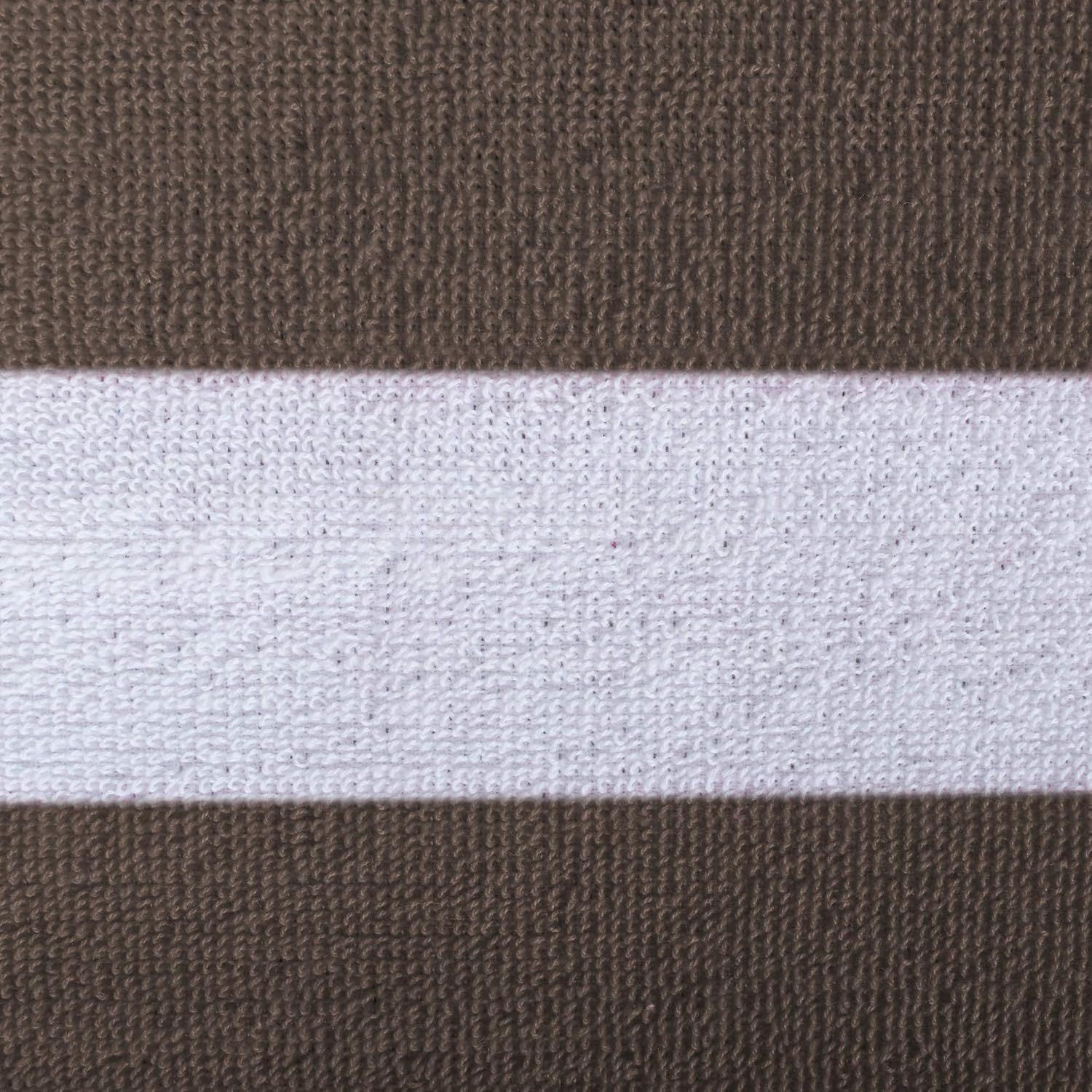 J & M Home Fashions Stripe Beach Lounge Chair Towel with Fitted Top Pocket, 26X82, Stone