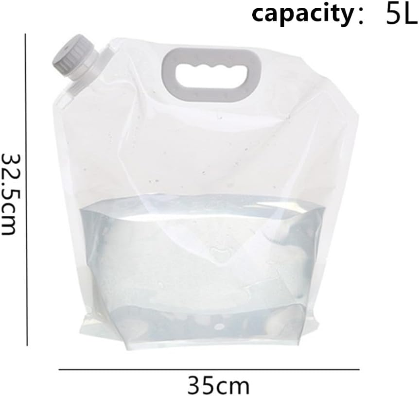 Collapsible Water Tank Container,Collapsible Emergency Water Jug Container Bag,10 Pcs 5L PE Water Carrier Portable Water Tank,Outdoor Folding Water Bag for Sport Camping Riding Mountaineer Backoacking
