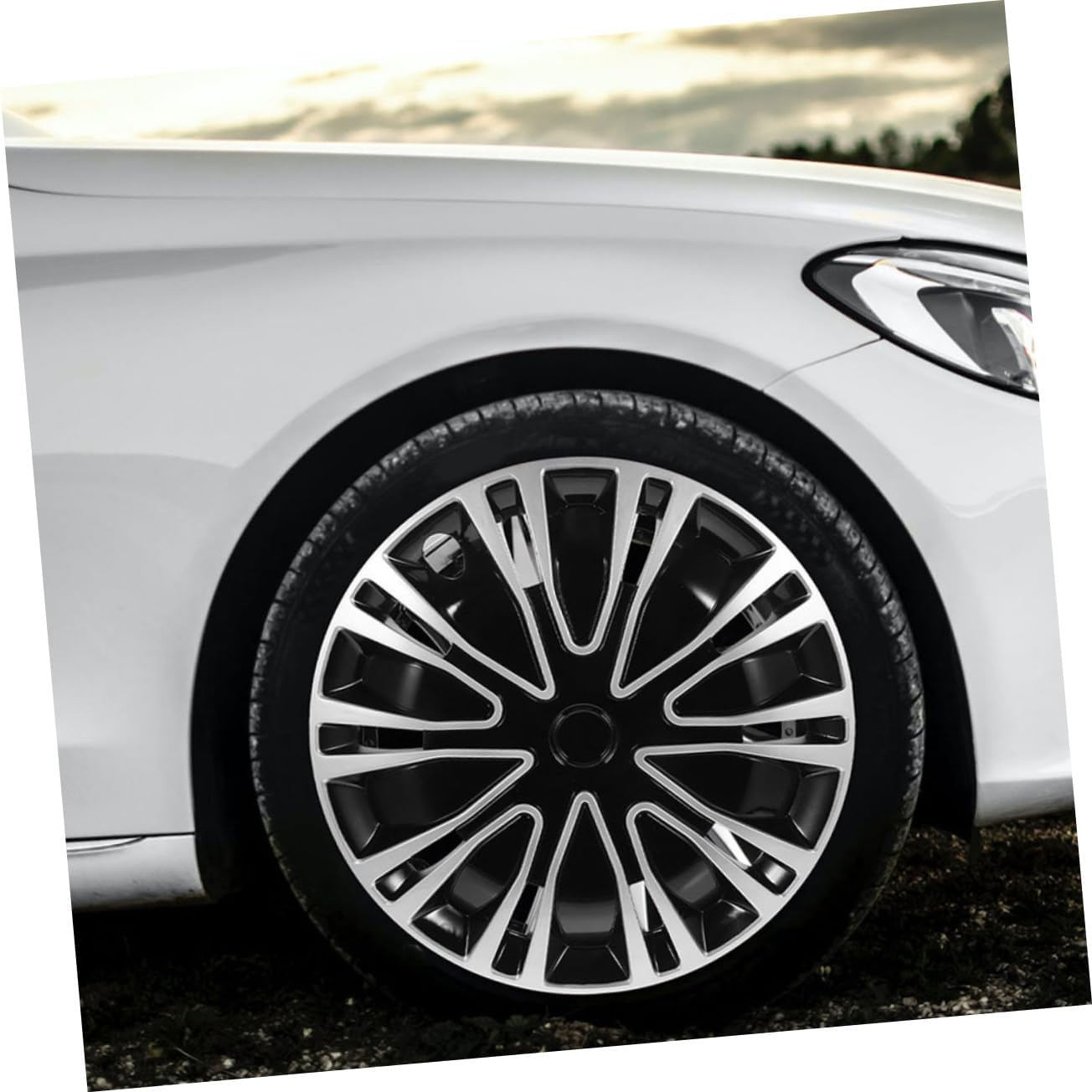 BUGUUYO 2Pcs Decorative Hub Caps for Car Wheel Covers Automotive Rims Accessories image number 1