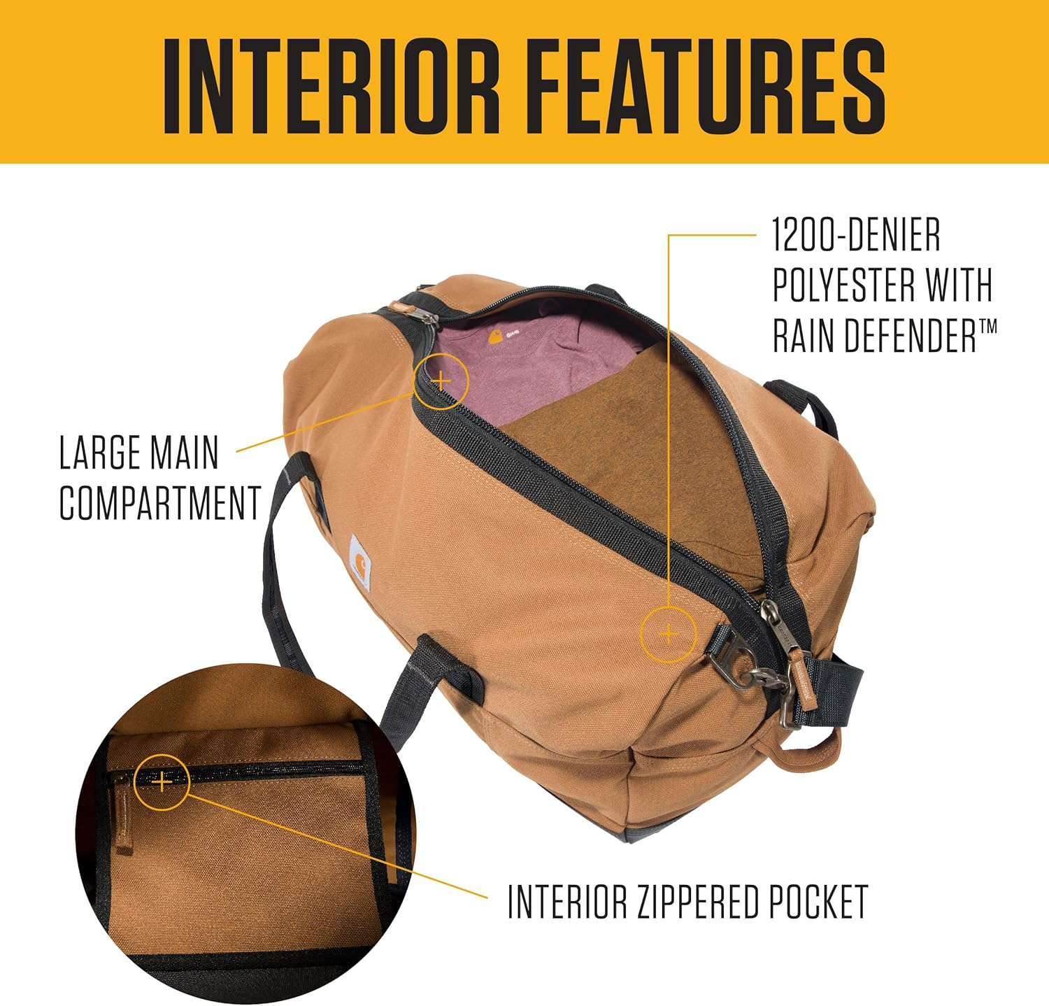 Carhartt Classic Duffels, Heavy-Duty Bag for Jobsite image number 3